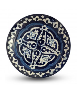 DINNER PLATE BLUE POETRY