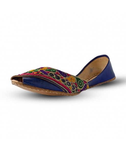 LADIES KHUSA BLUE WITH MULTI COLOR